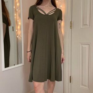 Green T-shirt Dress
